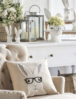 Rabbit With Glasses Planter - 15.75 Inch By RAZ -Decorative Candle Shop 1