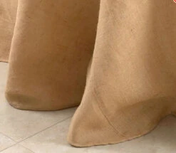 120 Inch Round Top Quality Burlap Lined Table Skirt - Passe Partout Collection -Decorative Candle Shop 108 hem