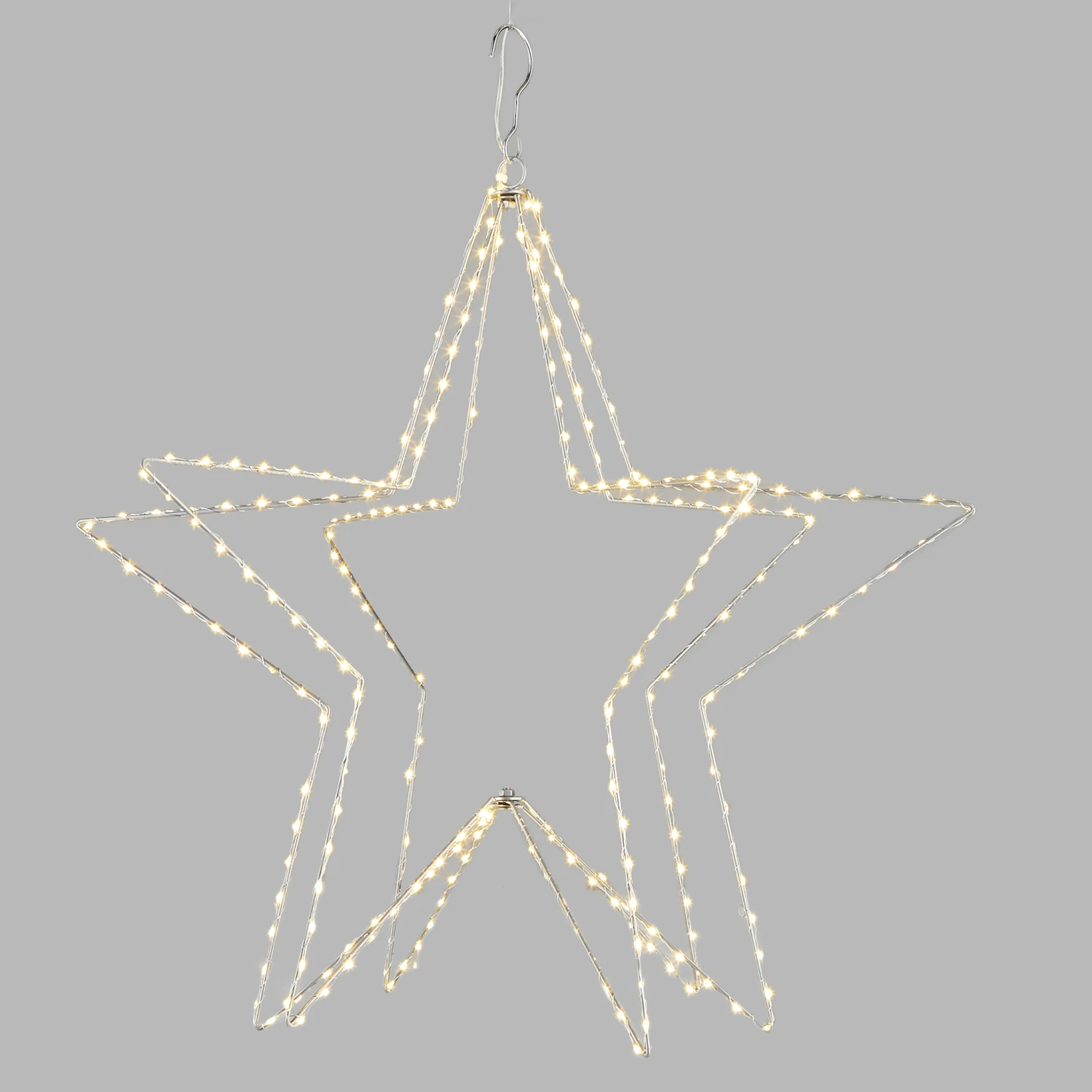 24 Inch Lighted Star - 270 Warm White LED Lights 3 24 Inch Lighted Star - 270 Warm White LED Lights