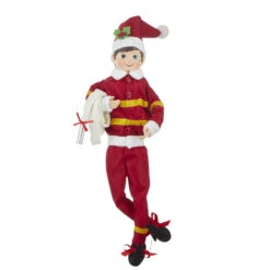 Fireman Posable Elf - 16 Inch