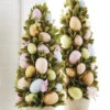 Easter Egg Topiaries - Set Of 2 - 17.5 Inch Tall And 15.5 Inch Tall - NEW 2023 -Decorative Candle Shop 12025