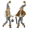 Christmas At The Lodge Fawn Elf Posable Figurine, Set Of 2 Assorted 1 Christmas At The Lodge Fawn Elf Posable Figurine, Set Of 2 Assorted -Decorative Candle Shop 12033