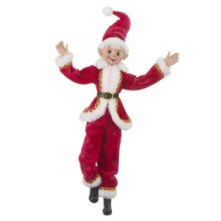 16 Inch Pink Posable Christmas Elf -Decorative Candle Shop 12045