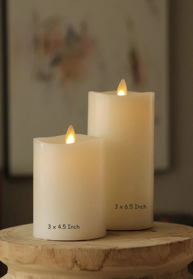 Matchless 360 Degrees Moving Flame LED Pillar Candle - 3 X 5.5 Inch 4 Matchless 360 Degrees Moving Flame LED Pillar Candle - 3 X 5.5 Inch - Image 2