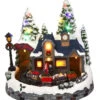 Battery Operated Lighted Musical Animated Winter Holiday Snow Village - Moving Train 2 Battery Operated Lighted Musical Animated Winter Holiday Snow Village - Moving Train -Decorative Candle Shop 2355220 train main image