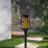 Solar Powered FireGlow Torch - 45 Inch Adjustable Height