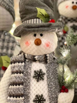 25 Inch Plush Holiday Snowmen With Light Up Tree - Set Of 2 -Decorative Candle Shop 2499620 snowman doll