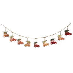 Holiday Metal Truck Garland - 6 Feet -Decorative Candle Shop 2593520