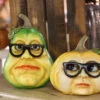 Resin Halloween Pumpkin Heads With Glasses - Set Of 2 1 Resin Halloween Pumpkin Heads With Glasses - Set Of 2 -Decorative Candle Shop 2658070 main