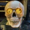 Halloween Skull With Moving Lighted Digital Eyes And Sound Battery Operated - NEW 2023 -Decorative Candle Shop 2696010 skull
