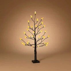 Battery Operated 2.5 Foot Lighted Halloween Candy Corn Tree - NEW 2023 -Decorative Candle Shop 2696470
