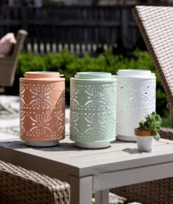 Rechargeable Lantern With Fire Glow Light Unit 12 Inch Coral Enamel 11 Rechargeable Lantern With Fire Glow Light Unit 12 Inch Coral Enamel -Decorative Candle Shop 3 colors 2 544x640 1