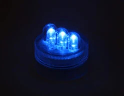 Super Bright 3 LED Blue Waterproof Tea Light - Set Of 10