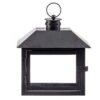 Wide Window Black Iron Lantern - 9 Inch 2 Wide Window Black Iron Lantern - 9 Inch -Decorative Candle Shop 30094878