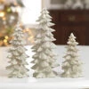 White Glitter Trees Set Of 3 - NEW 2023 -Decorative Candle Shop 3011108 set of three gltter