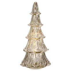 12 Inch Lighted Mercury Glass Christmas Tree - From RAZ -Decorative Candle Shop 3724736 main image