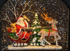 Santa In Sleigh Lighted Water Lantern - Timer 9 Santa In Sleigh Lighted Water Lantern - Timer -Decorative Candle Shop 3740513 raz water lantern close up