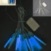 Battery Operated Blue LED Snowfall Tube Set - 10 Tubes 4.5 Inch