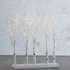 RAZ Lighted Birch Grove 30 Inch - 88 Warm White LED'S Steady And Twinkle Functions -Decorative Candle Shop 3800927