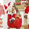 Lighted Toy Bag With Santa - 22.5 Inch Battery Operated -Decorative Candle Shop 3815542 santa toy bag light