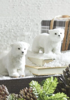 5.5 Inch Polar Bear Ornaments Set Of 2 -Decorative Candle Shop 3850109 2