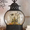 10 Inch Lighted Haunted House Water Lantern In Swirling Glitter -Decorative Candle Shop 3900799