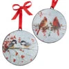 Bird Disc Ornament Cardinal And Chickadee - Set Of 2 Double Sided -Decorative Candle Shop 3915985