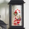 11 Inch Santa And Candy Cane Musical Lighted Water Lantern With Timer -Decorative Candle Shop 3940510 lifestyle