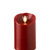 3 Inch Diameter Red Moving Flame 4 Inch Candle - Remote Ready -Decorative Candle Shop 3x4 red moving flame candle