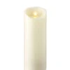 3 Inch Diameter Moving Flame Ivory 8 Inch Flameless Candle - Remote Ready -Decorative Candle Shop 3x8 ivory moving flame