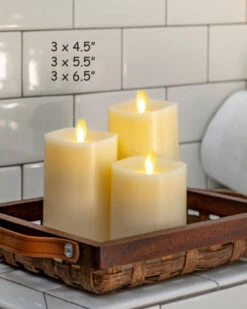 Matchless 360 Degrees Moving Flame LED Pillar Candle - 3 X 4.5 Inch -Decorative Candle Shop 4 5 6 inch matchless