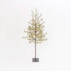 4.9 Foot Electric Icy Pine Tree - 96 Warm White Lights - Indoor Outdoor - NEW 2021 -Decorative Candle Shop 4 foot pine tree