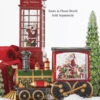 Musical Lighted Train Water Lantern Santa's List In Swirling Glitter With Optional Music Setting -Decorative Candle Shop 4000774 main text