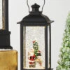 8.75 Inch Santa And Snowman Lighted Water Lantern With Swirling Glitter USB And Timer- NEW 2020 -Decorative Candle Shop 4000790 main