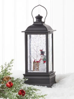8.75 Inch Frosty's Tree Farm Musical Lighted Water Lantern - New 2020