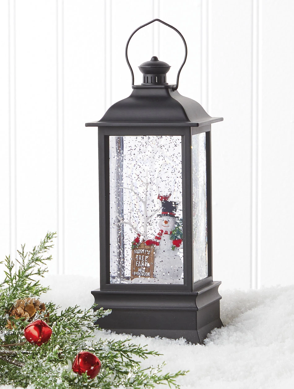 8.75 Inch Frosty's Tree Farm Musical Lighted Water Lantern - New 2020 3 8.75 Inch Frosty's Tree Farm Musical Lighted Water Lantern - New 2020