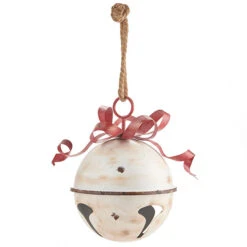 Metal Hanging Jingle Bell Ornament - 13.75 Inch RAZ 4015934 -Decorative Candle Shop 4015934 main