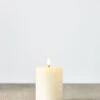 Uyuni 3 Inch X 5 Inch Ivory Pillar Candle - Remote Ready