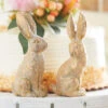 Gold Leaf Rabbit Set Of 2 Assorted - 4.75 Inch 2 Gold Leaf Rabbit Set Of 2 Assorted - 4.75 Inch -Decorative Candle Shop 4111071