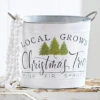 14 Inch Handled Bucket Local Grown Christmas Trees - Metal -Decorative Candle Shop 4111298 bucket