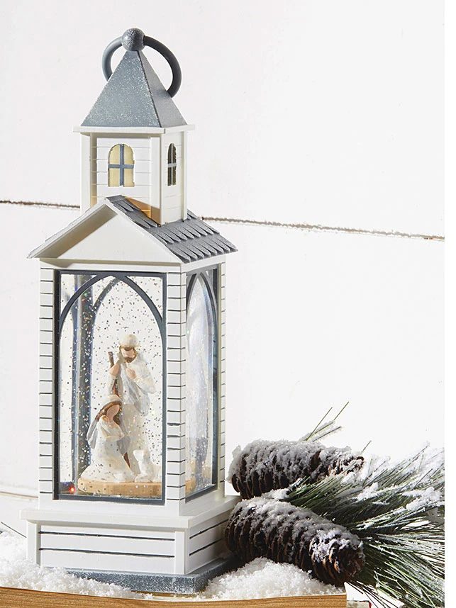 Farmhouse Holy Family Lighted Water Chapel - USB Cord Included 3 Farmhouse Holy Family Lighted Water Chapel - USB Cord Included