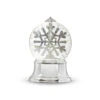 Rotating Snowflake Water Globe On Silver Pedestal - NEW 2023 -Decorative Candle Shop 4119077