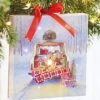 Christmas Picnic 6 Inch Tabletop LED Lighted Print On Canvas With Stand -Decorative Candle Shop 4139425 main