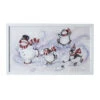 Ice Skating Snowman And Penguins Lighted Canvas Print White Wood Frame- 23.75 Inch -Decorative Candle Shop 4155114 large image