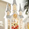 Musical Caroling Children Lighted Water Church With Swirling Glitter -Decorative Candle Shop 4200756 3