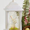 Bunny And Baby Bunny Animated Lighted White Water Lantern USB Cord Included - NEW 2022 -Decorative Candle Shop 4216105 main
