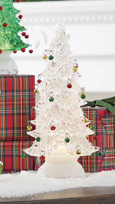 12 Inch Acrylic Lighted Ornament Tree With Swirling Glitter 4 12 Inch Acrylic Lighted Ornament Tree With Swirling Glitter - Image 2