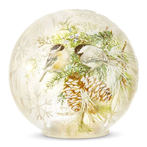 Chickadee Lighted Crackle Ball Battery Operated 6 Inch With Timer - NEW 2023 5 Chickadee Lighted Crackle Ball Battery Operated 6 Inch With Timer - NEW 2023 - Image 3