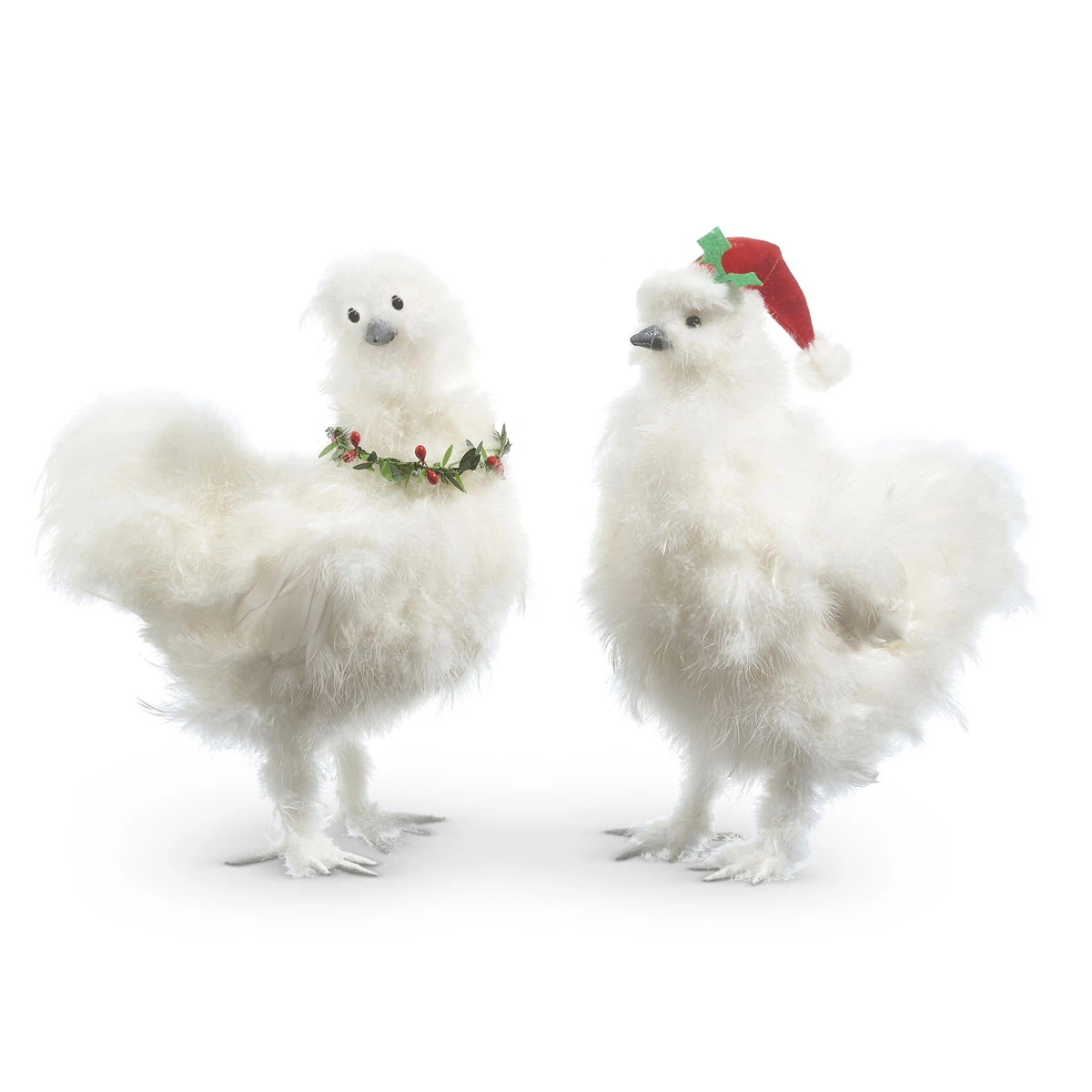 Silky Christmas Chicken Set Of 2 Assorted - 13 Inch - NEW 2023 3 Silky Christmas Chicken Set Of 2 Assorted - 13 Inch - NEW 2023