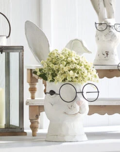 Rabbit With Glasses Planter - 15.75 Inch By RAZ